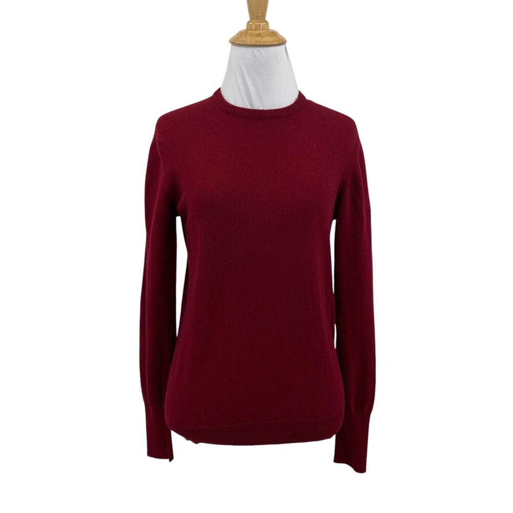 Vintage Barrie Sweatshirt Womens S Small Ruby Washable Lambs Wool Long Sleeve